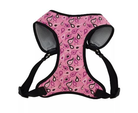 Coastal Pet Products Ribbon Designer Wrap Adjustable Dog Harness (Pink Paisley, X-Small - 5/8