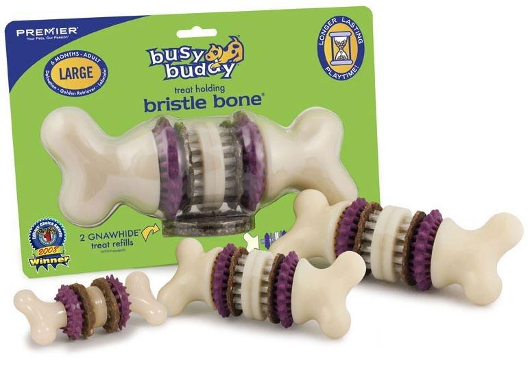 PetSafe Busy Buddy Bouncy Bone- Treat-Holding Toys for Dogs- Scented for  Enhanced Sensory Stimulation- Rigorously Tested Ingredients- For Aggressive