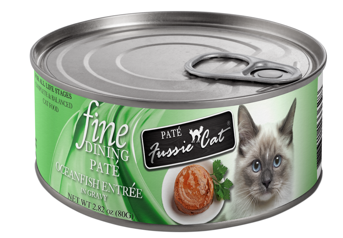 Fussie Cat Fine Dining Pate Oceanfish Entree in gravy Canned Cat Food