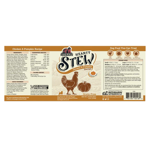 Redbarn Chicken & Pumpkin Hearty Stew (12 oz - Case of 12)