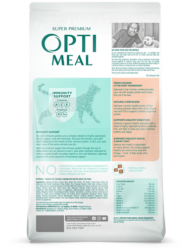 Optimeal Chicken & Brown Rice for Adult Cats