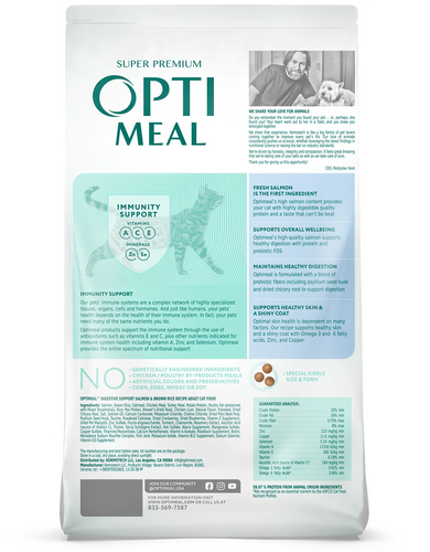 Optimeal SKIN & DIGESTIVE Salmon & Brown Rice for Adult Cats