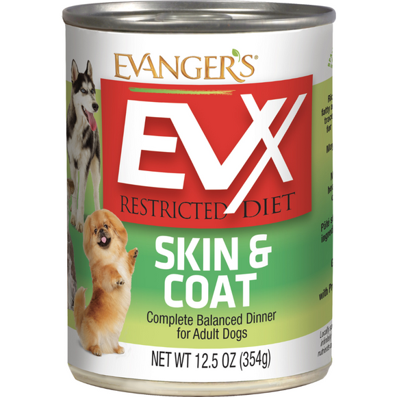 Evanger's EVX Restricted Diet Skin & Coat Dinner for Dogs (12.5 oz)