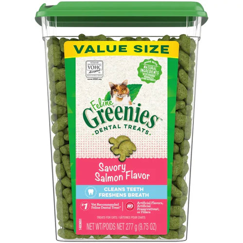 FELINE GREENIES Savory Salmon Flavor Dental Cat Treats (21 oz)