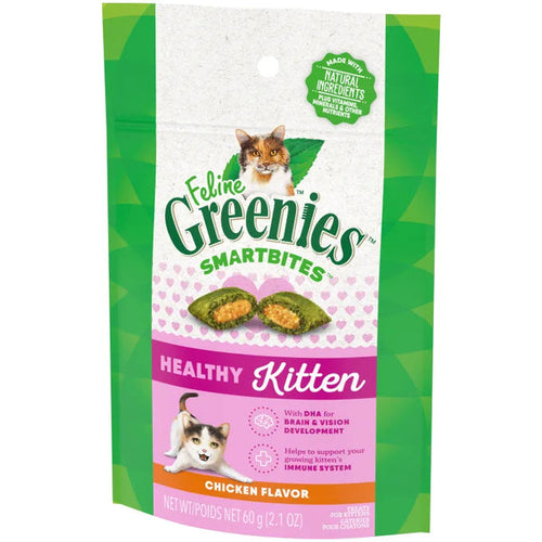 Feline Greenies Smartbites Healthy Kitten Treats Chicken Flavored Cat Treats (2.1 oz)