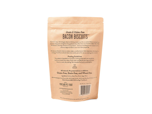 Portland Pet Food Company Grain & Gluten-Free Bacon Biscuits Dog Treats (5 oz)