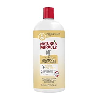 Nature's Miracle Oatmeal Shampoo & Conditioner - Pistachio Cream Scent for Dogs (32 oz)