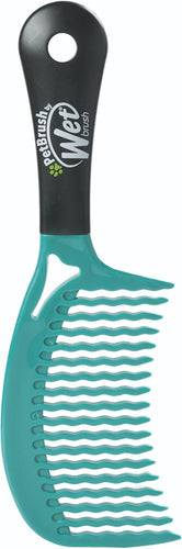 Wet Brush Pet Brush Comb Detangler WaveTooth Bristles Prevent Knots & Snags for Dogs and Cats (Teal)