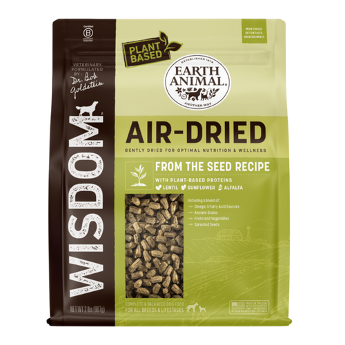 Earth Animal Dr. Bob Goldstein s Wisdom Air Dried From the Seed Recipe Dog Food 2 LB Hilton NY Pet Friendly Pickup Delivery