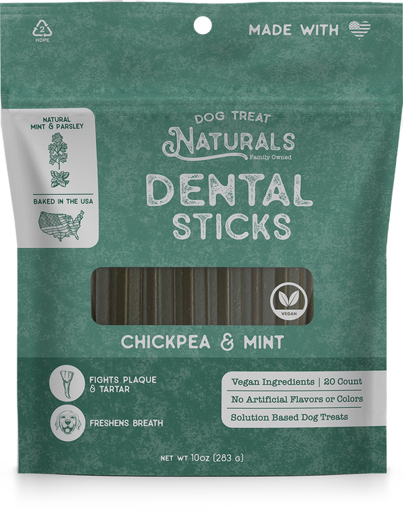 Dog Treat Naturals Chickpea & Mint Dental Sticks Dog Treats