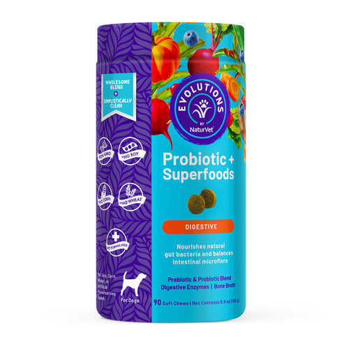 NaturVet Evolutions - Probiotic + Superfoods Soft Chews (90 Soft Chews)