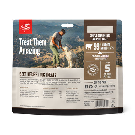 ORIJEN Beef Recipe Freeze Dried Dog Treats