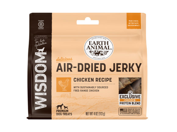 Earth Animal Wisdom™ Air-Dried Chicken Recipe Jerky Dog Treats (4 oz)