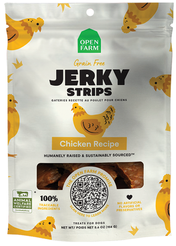 Open Farm Grain-Free Chicken Jerky Strips Dog Treats (5.6 Oz)