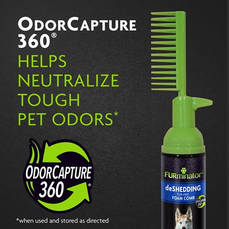 FURminator® Tub-Free deShedding Foam Comb for Dogs