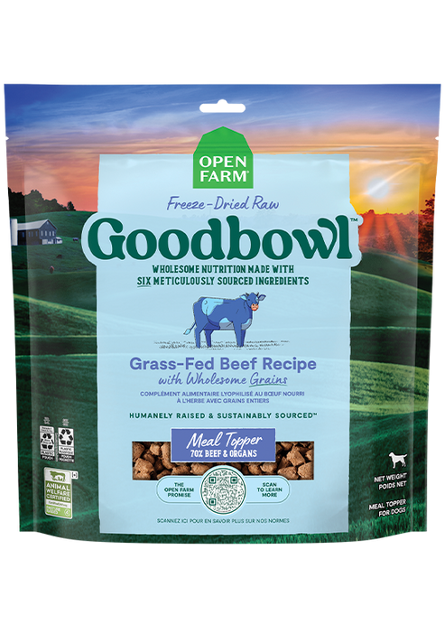 Open Farm Goodbowl™ Grass-Fed Beef Recipe Freeze Dried Raw Topper for Dogs