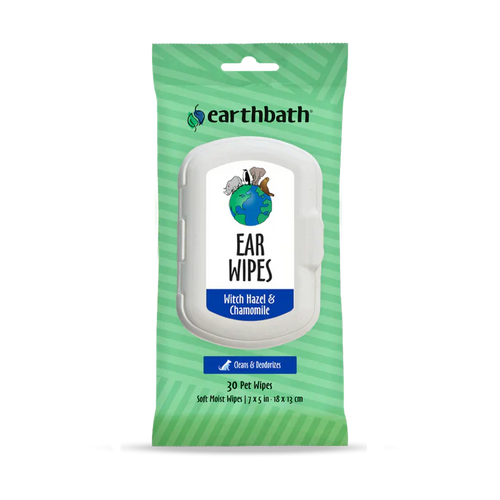 Earthbath Ear Wipes with Witch Hazel & Chamomile for Dogs and Cats