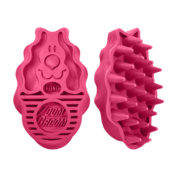 KONG ZoomGroom™ Raspberry Dog Grooming Brush (Large)