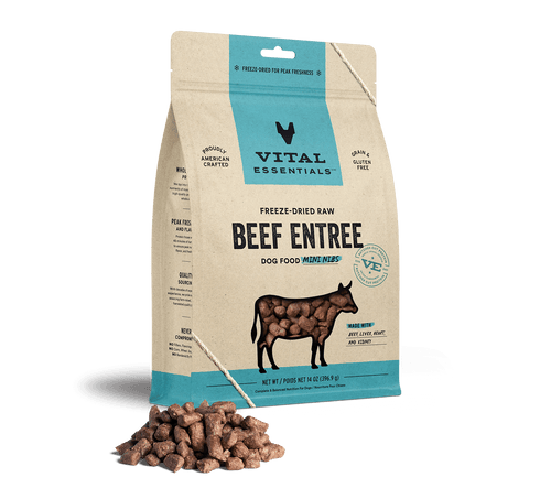 Vital Essentials Freeze-Dried Raw Beef Entrée Mini Nibs Dog Food