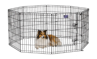 Midwest Black Contour Exercise Pen for Dogs (24)