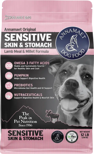 does canine caviar have vitamin e and l carnitine Open Meadow Lamb & Pearl Millet Alkaline Holistic Dry Dog Food Annamaet Sensitive Skin & Stomach
