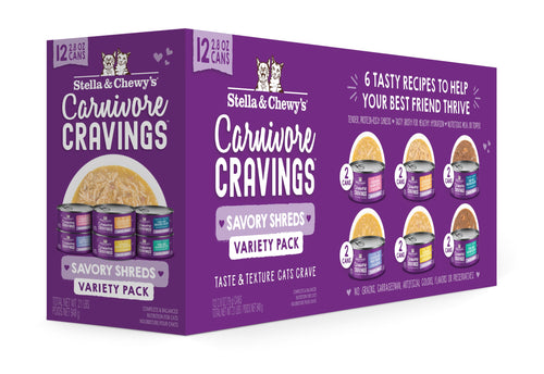 Stella & Chewy's Carnivore Cravings Savory Shreds Variety Pack