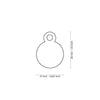 MyFamily ID Tag Basic Collection Small Round in Chrome Plated Brass
