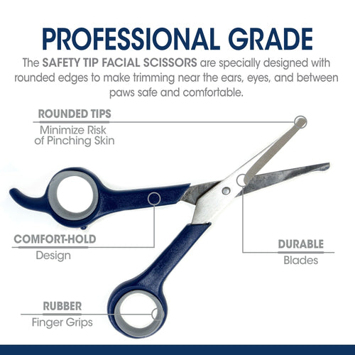 Four Paws Magic Coat® Professional Series Safety Tip Facial Scissors