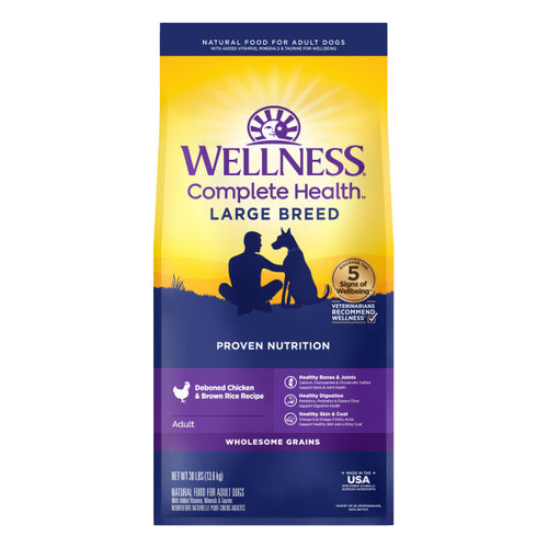 Wellness Complete Health Grained Large Breed Chicken & Rice Dry Dog Food