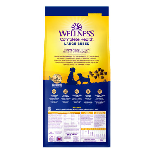 Wellness Complete Health Natural Large Breed Puppy Chicken, Brown Rice and Salmon Recipe Dry Dog Food