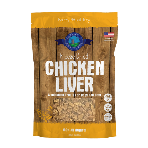 Shepherd Boy Farms Chicken Liver Raw, Freeze Dried Dog Treats