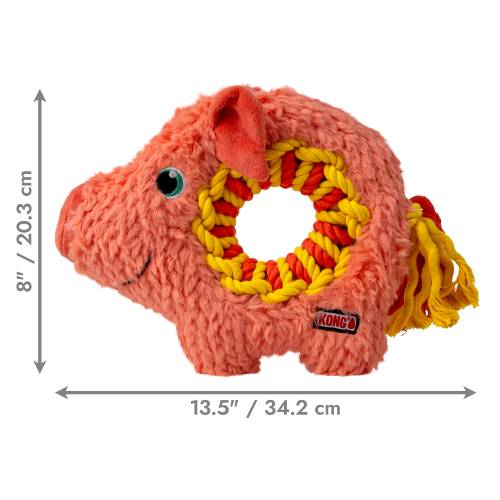 KONG Ringaroos Pig Dog Toy