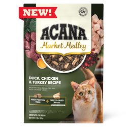 ACANA Market Medley Duck, Chicken & Turkey Recipe Dry Cat Food
