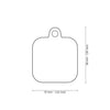 MyFamily Hushtag Chrome-Plated Brass Square ID Tag with Black Rubber