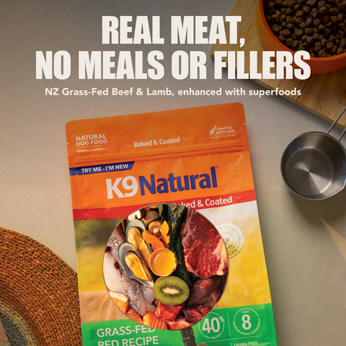 K9 Natural Baked & Coated Grass-Fed Red Recipe Dry Dog Food
