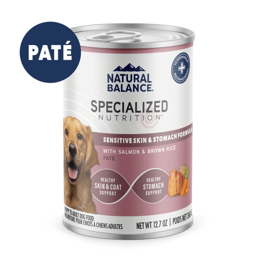 Natural Balance Sensitive Skin & Stomach Pate with Salmon & Brown Rice Wet Dog Food