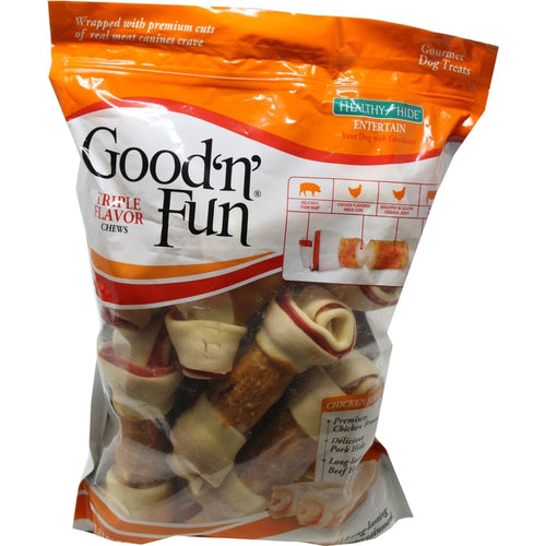 Healthy Hide Good N Fun Triple Flavor Bone (4 inch/ 3 Pack)