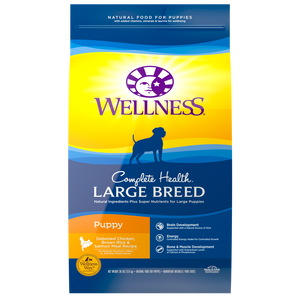 Wellness Complete Health Natural Large Breed Puppy Chicken, Brown Rice and Salmon Recipe Dry Dog Food