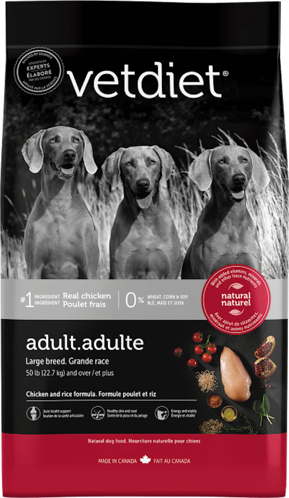 Vetdiet® Adult Large Breed Chicken & Rice Formula Dog Food