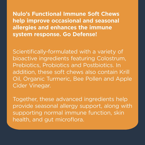 Nulo Functional Immune + Seasonal Allergy Support Soft Chew Supplements for Dogs