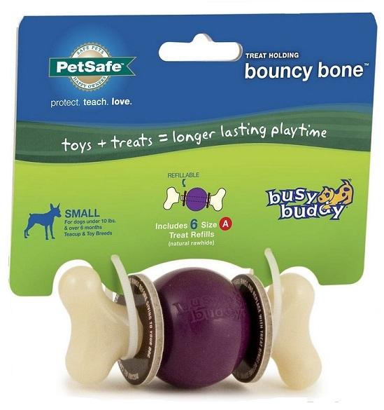 PetSafe Busy Buddy BOUNCY BONE Dog Toy Treat and Chew Small