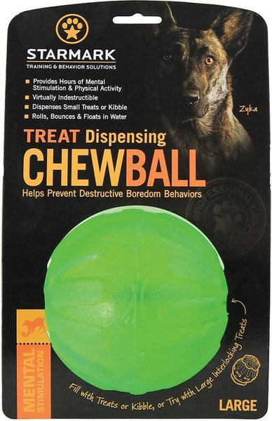 Starmark Treat Dispensing Chew Ball Dog