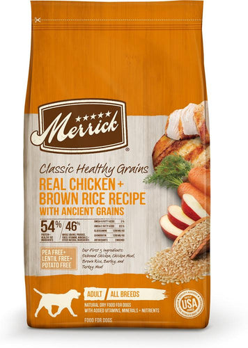 Merrick Classic Chicken Brown Rice Recipe with Ancient Grains Dry Dog Food Hilton NY Pet Friendly Pickup Delivery