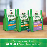 Greenies Petite Three Flavor Variety Pack Dental Dog Treats