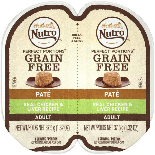 Nutro Perfect Portions Adult Grain Free Chicken Liver Pate Wet Cat Food Trays Hilton NY Pet Friendly Pickup Delivery