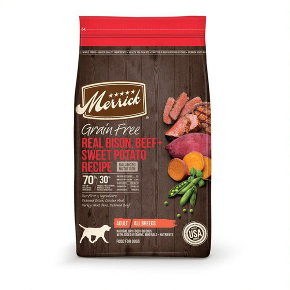 Merrick Grain Free Bison, Beef and Sweet Potato Dry Dog Food