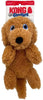 KONG Comfort Pups Low Stuffing Plush Fur and Crinkly Noise with Squeaker (Medium)