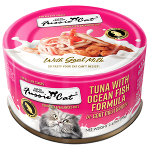 Fussie Cat Tuna with Oceanfish Formula in Goat Milk Gravy Canned Food