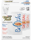 Purina Fancy Feast® Classic Seafood Broths for Cats Wet Cat Food Variety Pack