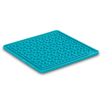 Messy Mutts Silicone Therapeutic Dog Lick Mat (8 x 8, Teal)